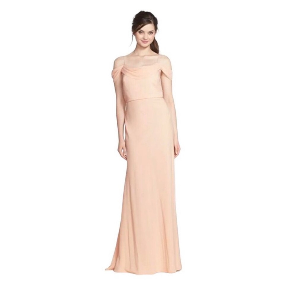 Jenny Yoo Collection Sabine Off The Shoulder Maxi Gown Size 4 - Picture 16 of 16